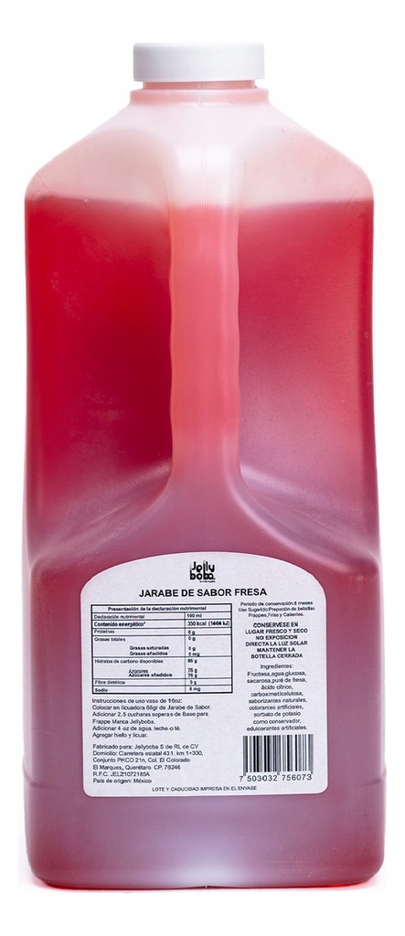 Bubbletea Jarabe Fresa Jellyboba 1.8lt