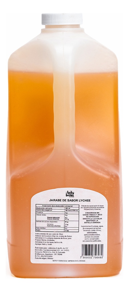 Bubbletea Jarabe Lichie Jellyboba 1.8lt