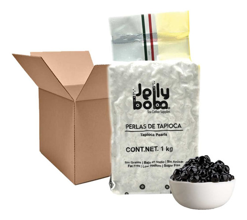 Perlas De Tapioca Original Caja 12pza 1Kg/Bolsa Brick Jellyboba